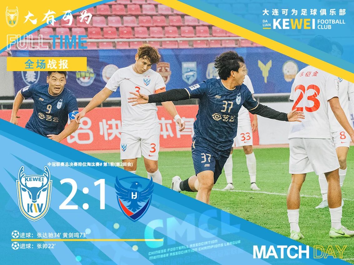 总赛果分4-1晋级！大连可为2-1五华华京，下轮对阵重庆